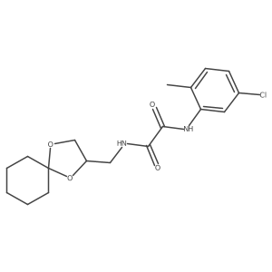 N1-(1,4-dioxaspiro[4.5]decan-2-ylmethyl)-N2-(5-chloro-2-methylphenyl)oxalamide Structure