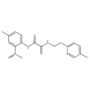 N1-(4-chlorophenethyl)-N2-(4-methyl-2-nitrophenyl)oxalamide结构式