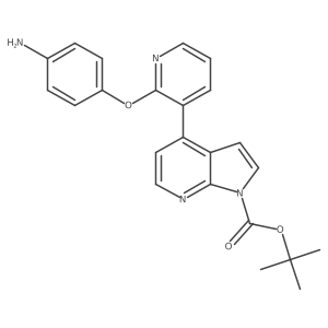 tert-Butyl 4-(2-(4-aminophenoxy)pyridin-3-yl)-1H-pyrrolo[2,3-b]pyridine-1-carboxylate Structure