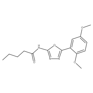N-(5-(2,5-dimethoxyphenyl)-1,3,4-oxadiazol-2-yl)pentanamide Structure