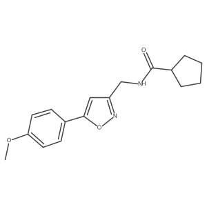 N-((5-(4-methoxyphenyl)isoxazol-3-yl)methyl)cyclopentanecarboxamide结构式