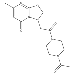 3-(2-(4-acetylpiperazin-1-yl)-2-oxoethyl)-7-methyl-2H-thiazolo[3,2-a]pyrimidin-5(3H)-one结构式