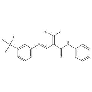 2-Acetyl-N-phenyl-3-((3-(trifluoromethyl)phenyl)amino)prop-2-enamide结构式