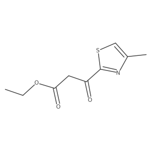 Ethyl 4-methyl-beta-oxo-2-thiazolepropionate结构式