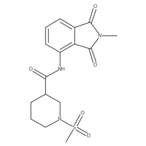 1-methanesulfonyl-N-(2-methyl-1,3-dioxo-2,3-dihydro-1H-isoindol-4-yl)piperidine-3-carboxamide结构式