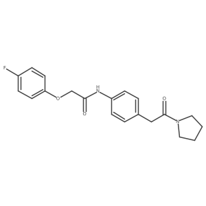 2-(4-fluorophenoxy)-N-{4-[2-oxo-2-(pyrrolidin-1-yl)ethyl]phenyl}acetamide Structure