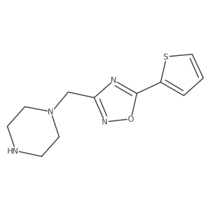 1-{[5-(Thiophen-2-yl)-1,2,4-oxadiazol-3-yl]methyl}piperazine Structure
