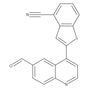 2-(6-Formylquinolin-4-yl)benzo[b]thiophene-4-carbonitrile Structure