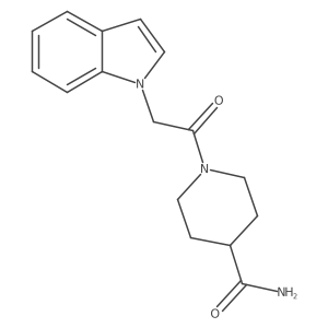 1-(1H-indol-1-ylacetyl)piperidine-4-carboxamide Structure