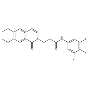 COc1cc2ncn(CCC(=O)Nc3cc(F)c(F)c(F)c3)c(=O)c2cc1OC结构式