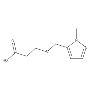 3-{[(1-methyl-1H-pyrazol-5-yl)methyl]sulfanyl}propanoic acid结构式