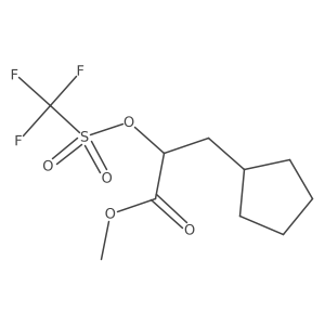 (R)-Methyl 3-cyclopentyl-2-(((trifluoromethyl)sulfonyl)oxy)propanoate结构式