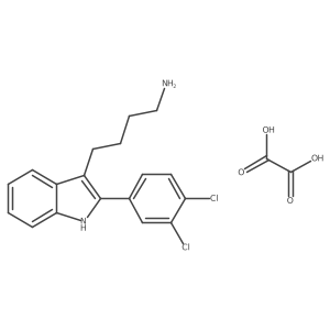 4-[2-(3,4-dichlorophenyl)-1H-indol-3-yl]-1-butanamine oxalate Structure