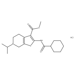 Methyl 2-(cyclohexanecarboxamido)-6-isopropyl-4,5,6,7-tetrahydrothieno[2,3-c]pyridine-3-carboxylate hydrochloride Structure