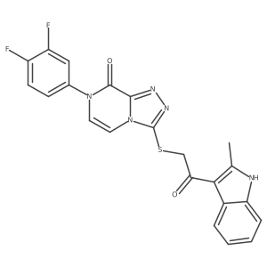 7-(3,4-difluorophenyl)-3-{[2-(2-methyl-1H-indol-3-yl)-2-oxoethyl]thio}[1,2,4]triazolo[4,3-a]pyrazin-8(7H)-one Structure