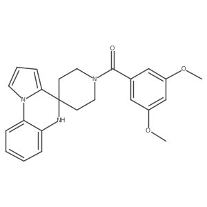 (3,5-Dimethoxyphenyl)spiro[piperidine-4,4a(2)(5a(2)H)-pyrrolo[1,2-a]quinoxalin]-1-ylmethanone结构式