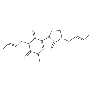 3,8-di((E)-but-2-en-1-yl)-1-methyl-7,8-dihydro-1H-imidazo[2,1-f]purine-2,4(3H,6H)-dione结构式