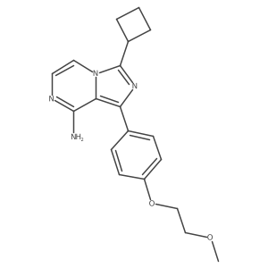 3-Cyclobutyl-1-[4-(2-methoxyethoxy)phenyl]imidazo[1,5-a]pyrazin-8-amine结构式