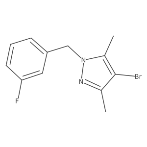 4-Bromo-1-(3-fluorobenzyl)-3,5-dimethyl-1H-pyrazole Structure