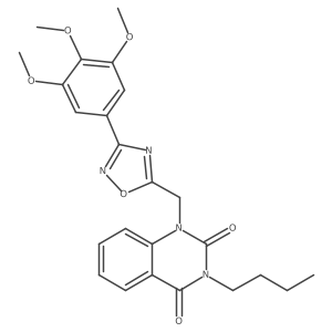3-butyl-1-((3-(3,4,5-trimethoxyphenyl)-1,2,4-oxadiazol-5-yl)methyl)quinazoline-2,4(1H,3H)-dione Structure