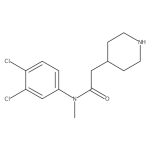 n-(3,4-Dichloro-phenyl)-n-methyl-2-piperidin-4-yl-acetamide结构式