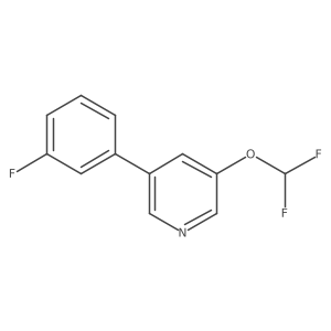 3-(Difluoromethoxy)-5-(3-fluorophenyl)pyridine结构式