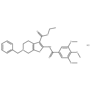Ethyl 6-benzyl-2-(3,4,5-trimethoxybenzamido)-4,5,6,7-tetrahydrothieno[2,3-c]pyridine-3-carboxylate hydrochloride Structure