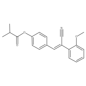 4-[2-Cyano-2-(2-methoxyphenyl)ethenyl]phenyl 2-methylpropanoate结构式