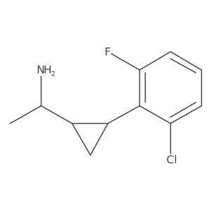1-(2-(2-Chloro-6-fluorophenyl)cyclopropyl)ethanamine Structure