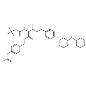Boc-L-Thr(Bzl)-O-CH2-Ph-CH2-COOH DCHA结构式