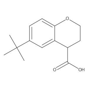 6-tert-butyl-3,4-dihydro-2H-1-benzopyran-4-carboxylic acid Structure