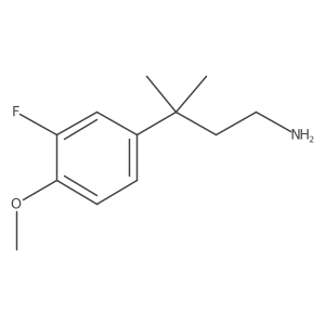 3-(3-Fluoro-4-methoxyphenyl)-3-methylbutan-1-amine结构式