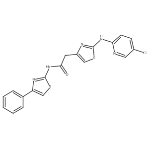 2-(2-((5-chloropyridin-2-yl)amino)thiazol-4-yl)-N-(4-(pyridin-3-yl)thiazol-2-yl)acetamide结构式