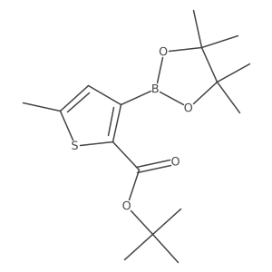 Tert-butyl 5-methyl-3-(4,4,5,5-tetramethyl-1,3,2-dioxaborolan-2-yl)thiophene-2-carboxylate Structure