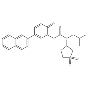 N-(1,1-dioxidotetrahydrothiophen-3-yl)-N-(2-methylpropyl)-2-[3-(naphthalen-2-yl)-6-oxopyridazin-1(6H)-yl]acetamide Structure