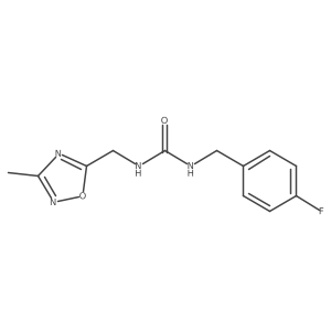1-(4-Fluorobenzyl)-3-((3-methyl-1,2,4-oxadiazol-5-yl)methyl)urea结构式