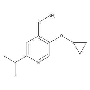 (5-Cyclopropoxy-2-isopropylpyridin-4-YL)methanamine结构式