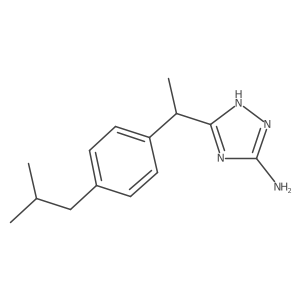 5-{1-[4-(2-methylpropyl)phenyl]ethyl}-1H-1,2,4-triazol-3-amine结构式
