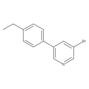 3-Bromo-5-(4-ethylphenyl)pyridine结构式