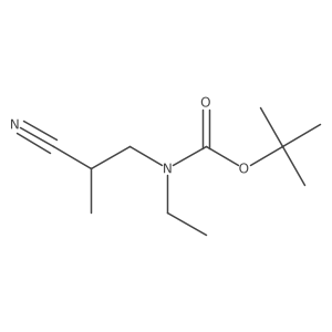 tert-butyl N-(2-cyano-2-methylethyl)-N-ethylcarbamate Structure