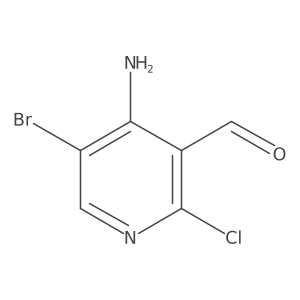 4-Amino-5-bromo-2-chloro-3-pyridinecarboxaldehyde结构式