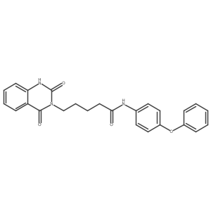 5-(2,4-dioxo-1,2-dihydroquinazolin-3(4H)-yl)-N-(4-phenoxyphenyl)pentanamide Structure