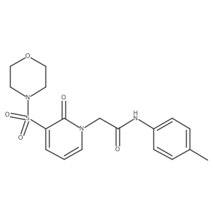 2-(3-(morpholinosulfonyl)-2-oxopyridin-1(2H)-yl)-N-(p-tolyl)acetamide结构式