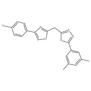 3-(4-Chlorophenyl)-5-((5-(3,5-dimethylphenyl)-1,3,4-oxadiazol-2-yl)methyl)-1,2,4-oxadiazole结构式