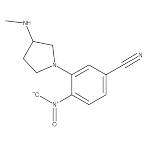3-[3-(Methylamino)-1-pyrrolidinyl]-4-nitrobenzonitrile Structure