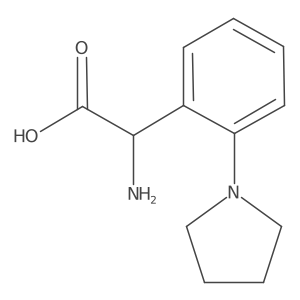 2-Amino-2-[2-(pyrrolidin-1-yl)phenyl]acetic acid结构式
