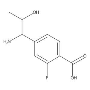 Benzoic acid, 4-(1-amino-2-hydroxypropyl)-2-fluoro- Structure