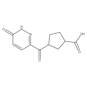 1-(6-Oxo-1,6-dihydropyridazine-3-carbonyl)pyrrolidine-3-carboxylic acid结构式