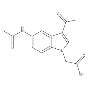 [3-acetyl-5-(acetylamino)-1H-indol-1-yl]acetic acid结构式