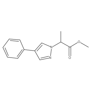 methyl 2-(4-phenyl-1H-pyrazol-1-yl)propanoate结构式